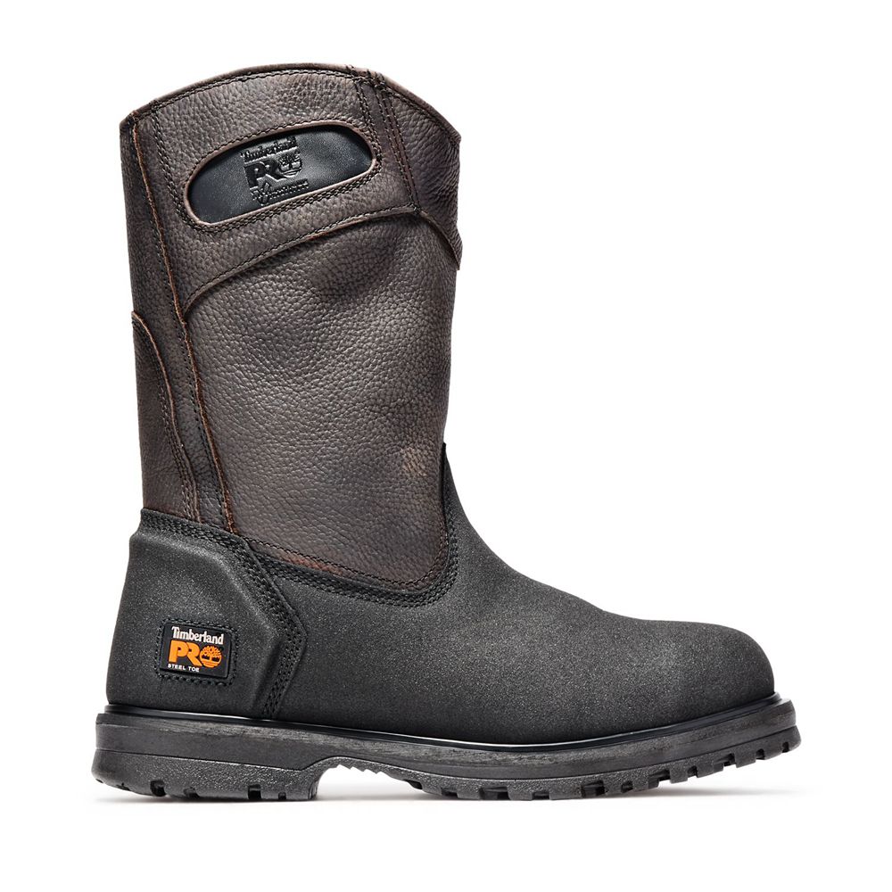 Bocanci De Muncă Timberland Barbati Maro - Pro® Powerwelt Wellington Steel Toe - Romania - MQODYA378